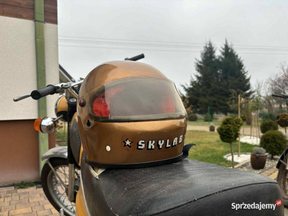 Kask motocyklowy z epoki PRL WSK MZ CZ Jawa Piszczac
