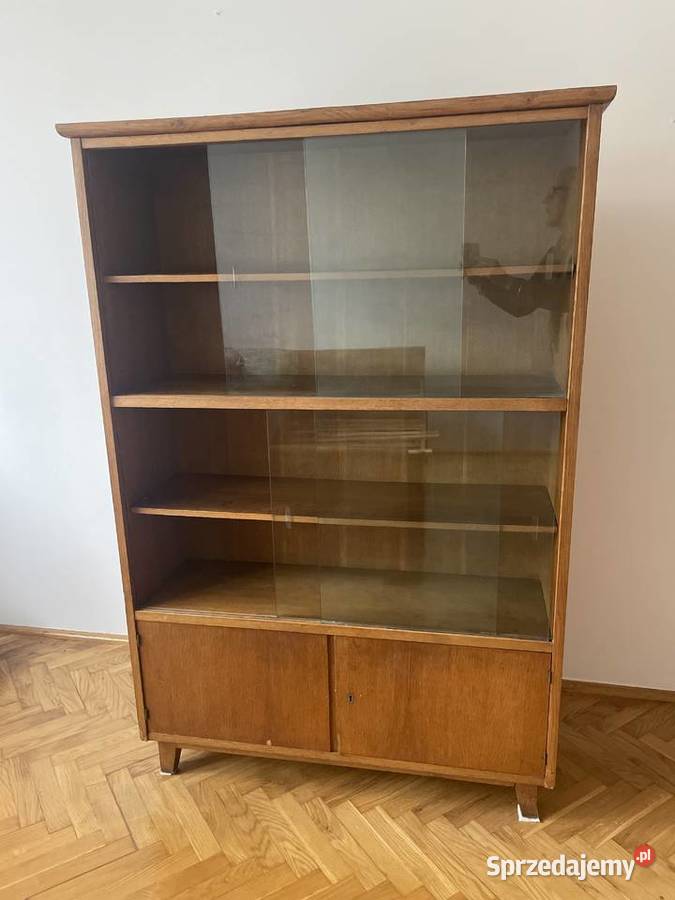 Klasyczna vintage biblioteczka z lat 60 tych 105cm Meblościanki mazowieckie Józefów