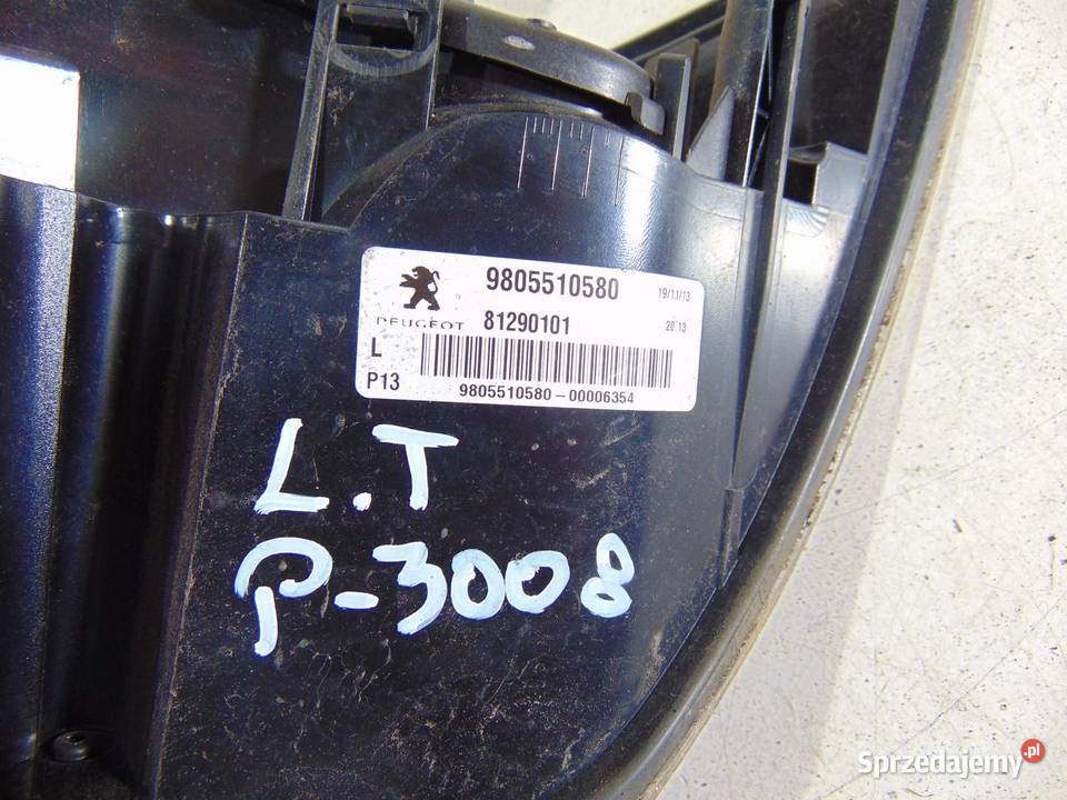LAMPA LEWA TYLNA TYŁ 3008 LIFT 9805510580 osobowe