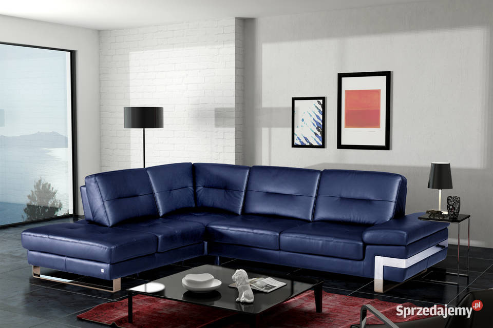 Niebieski Narożnik Regulacja Głębokości Komplety wypoczynkowe Toruń sprzedam