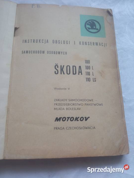 Skoda 100 100l instrukcja obsługi i konserwacja Szczecin
