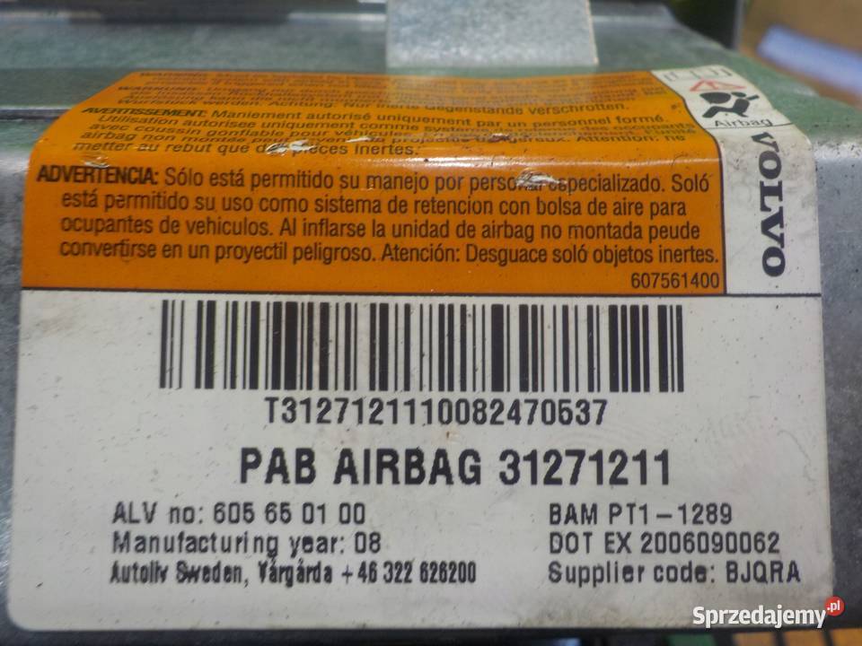 VOLVO V70 III 24 D5 08r AIRBAG poduszka pasazera Suków sprzedam