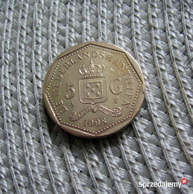 Antyle Holenderskie 5 Guldenów 1998r Kalisz