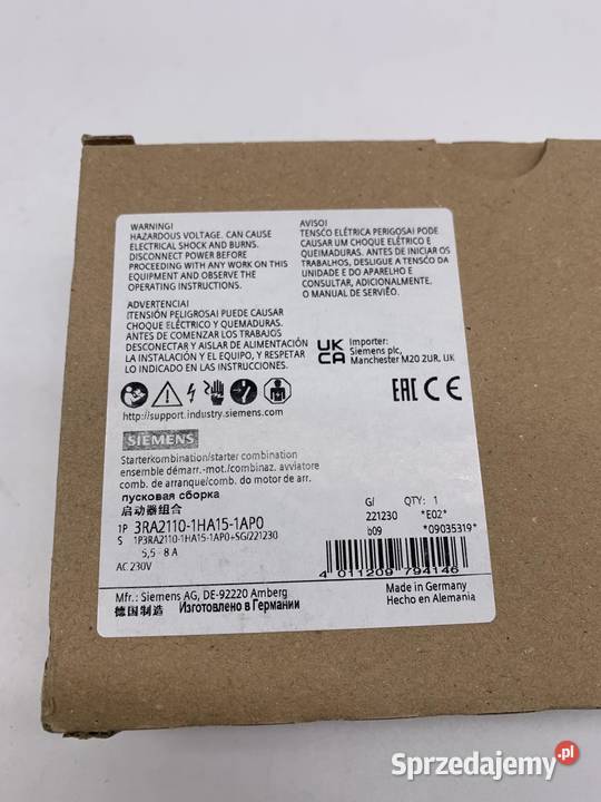 Siemens 3RA21101HA151AP0 Zestaw rozruchowy mazowieckie Warszawa