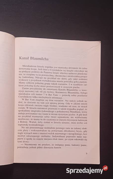 Judaica Ephrain Kishon W tył zwrot pani Lot wielkopolskie