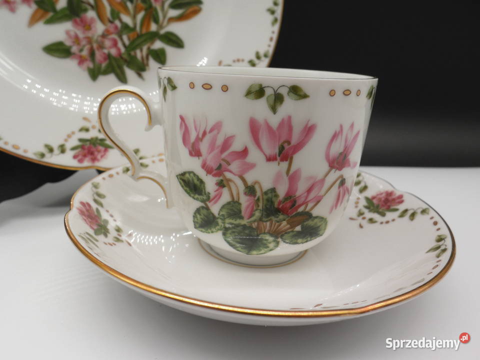 Zestaw śniadaniowy trio z kolekcji Alpine Flower Antyki, Sztuka, Kolekcje