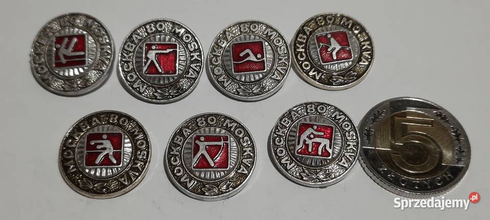 odznaki 7 Olimpiada Moskwa 1980 Rosja ZSRR 12 Warszawa