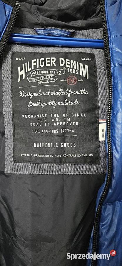 Tommy Hilfiger ML kurtka puchowa niebieska sprzedam