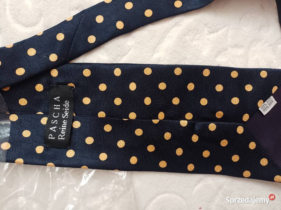 Pascha Reine Seide Granatowy jedwabny krawat