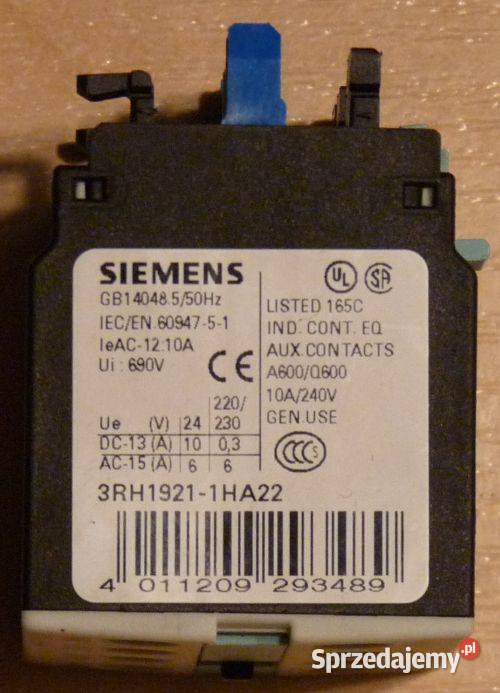 SIEMENS 3RH19211HA22 690V27 styk moduł Łódź