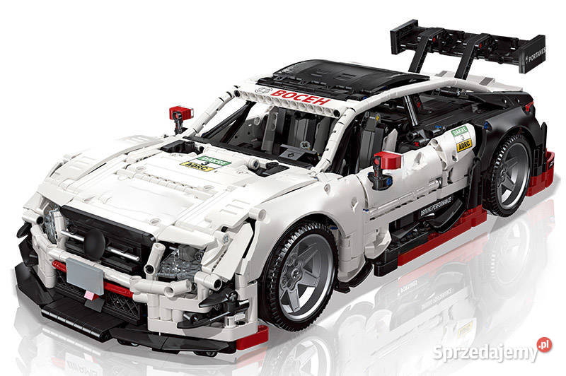 Klocki autko sportowe białe 2489 el otwierane Pozostałe