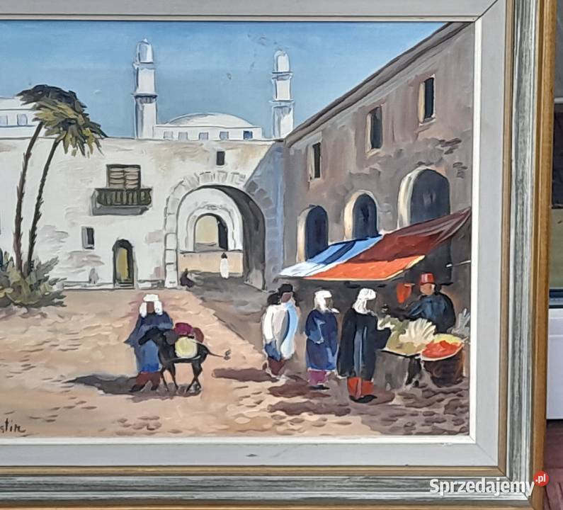 Hans Augustin Arabskie miasto cenny obraz olejny Malarstwo Iłża