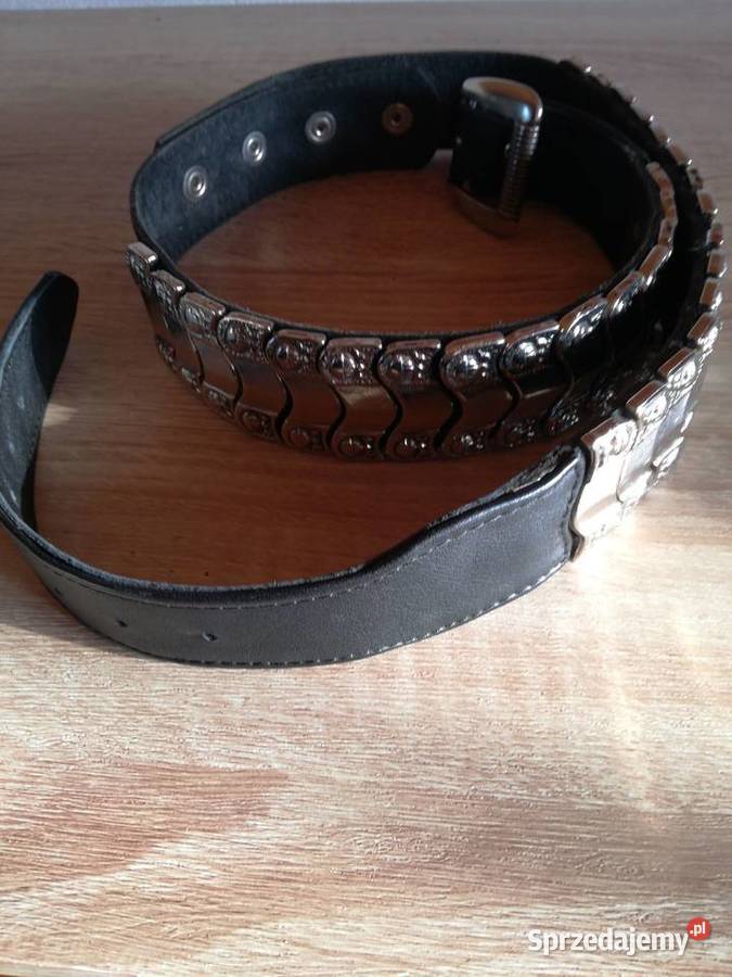 Pasek w kolorze czarnym połączony ze srebrnym Długość 106 Lublin