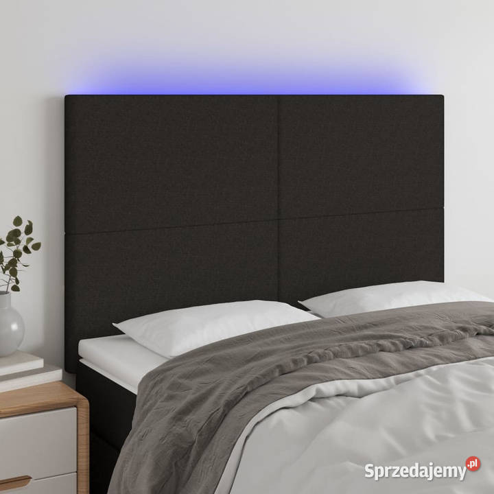 Zagłówek do łóżka z LED czarny 144x5x118128 mazowieckie Warszawa sprzedam