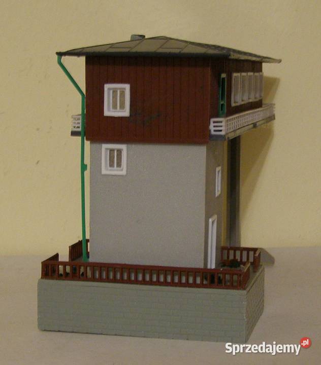 Domek na makietę 7 kolejka nastawnia bramowa Modelarstwo Łódź