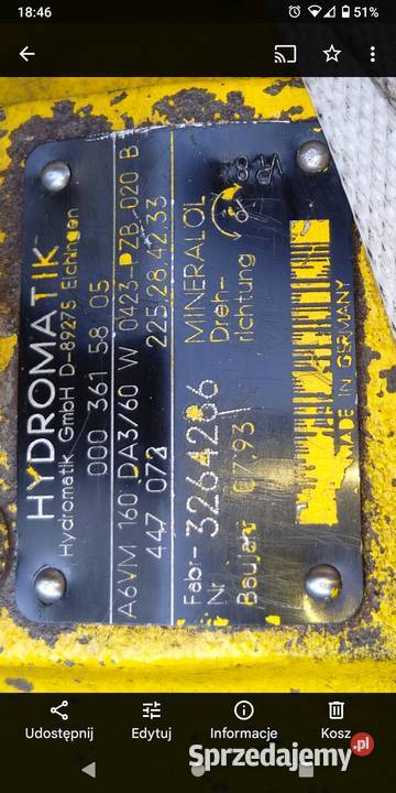 Pompa hydrauliczna Hydromatik A4VG Siedlce