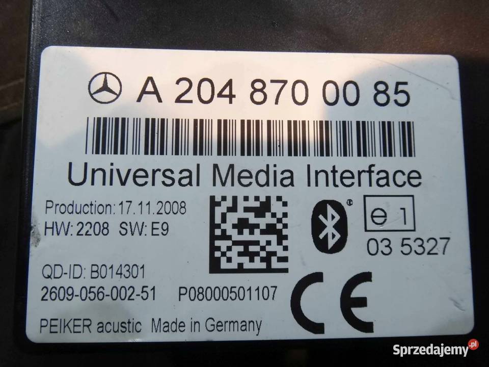 MERCEDES C W204 09r modul BLUETOOTH A2048700085 Suków