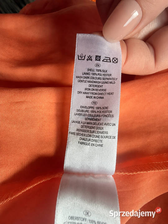 Glam by Caprice 100 jedwab długa letnia sukienka
