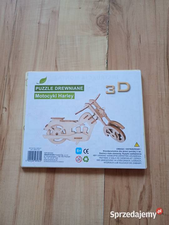 puzzle drewniane 3D motocykl Harley nowe zachodniopomorskie Szczecin