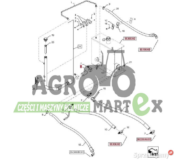 84352287 PRZEWÓD HYDR 38x90 CNH Wichrów sprzedam