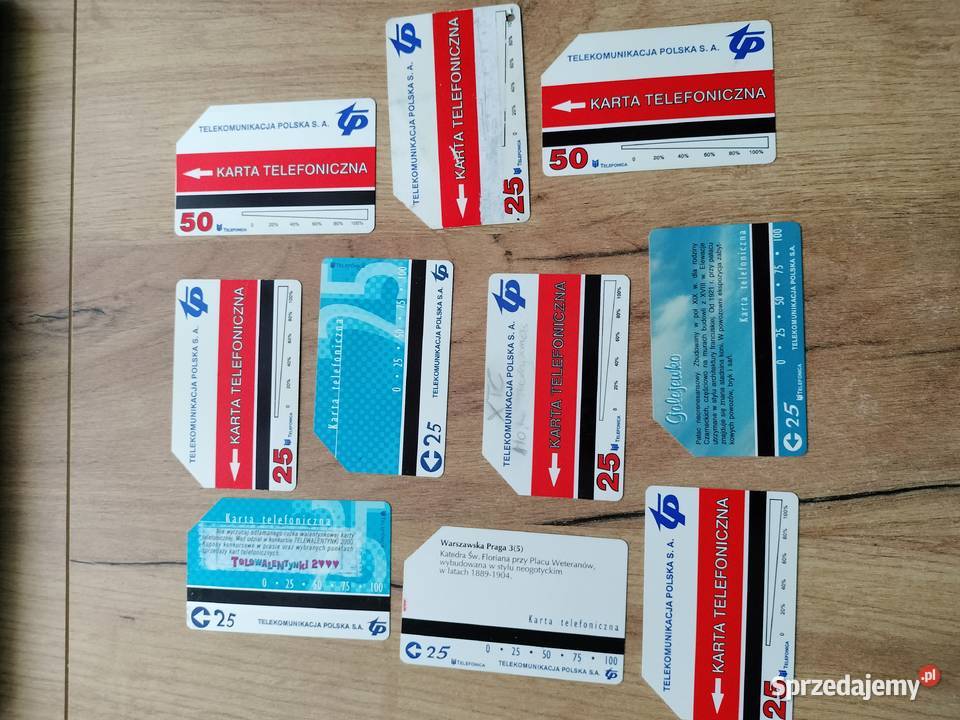 Karty telefoniczne lata 90 5 miasta Polski sprzedam
