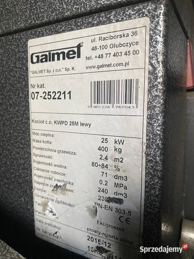 piec automatyczny na ekogroszek pellet GALMET 25 Łagiewniki Nowe