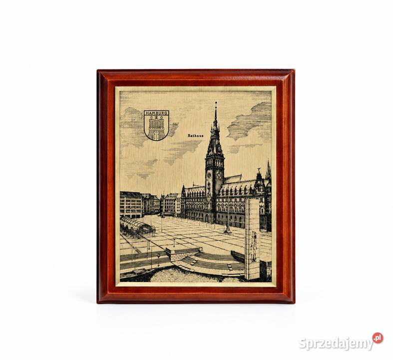 Stylowy grawer retro Ratusz w Hamburgu Rathaus sprzedam