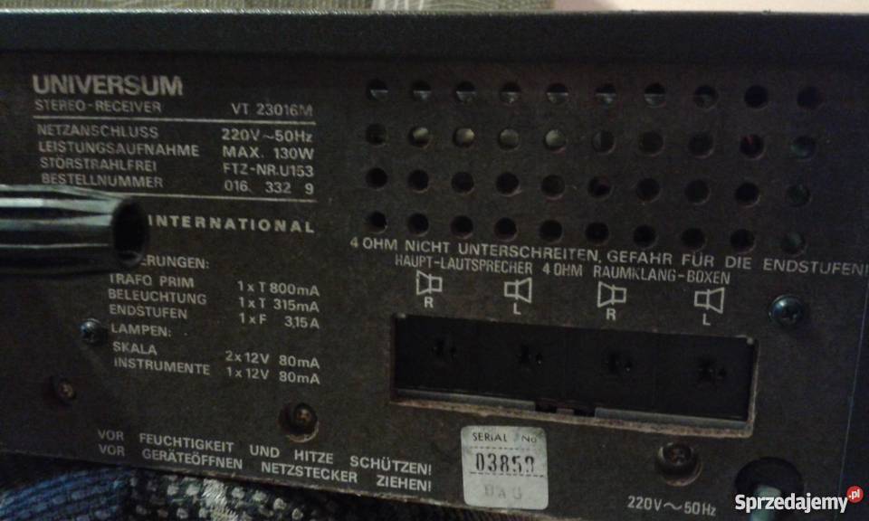 universum amplituner ambiofoniczny VT 23016M Ruda Śląska