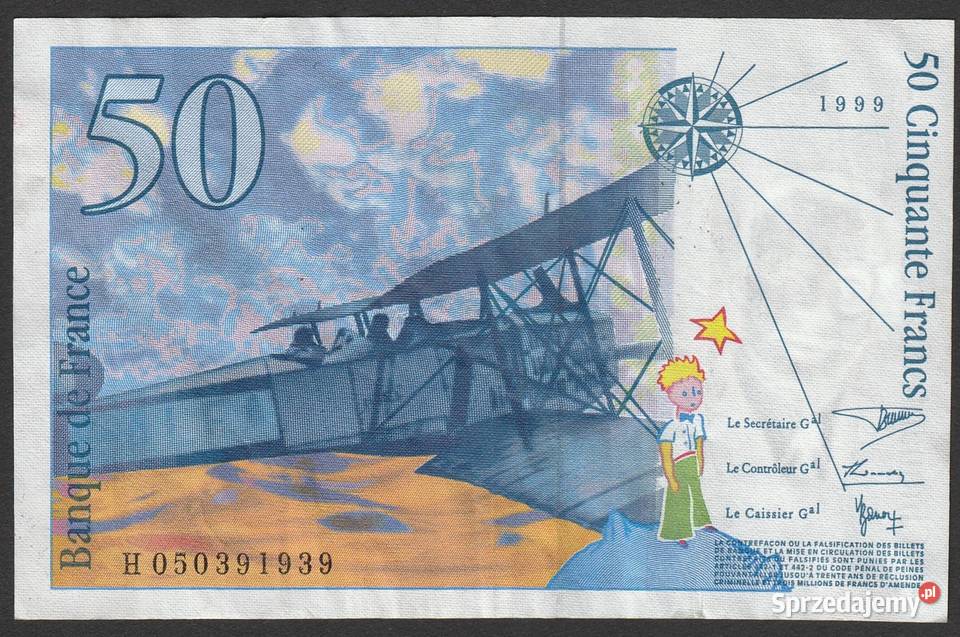 Francja 50 franków 1999 de SaintExupery H Łódź