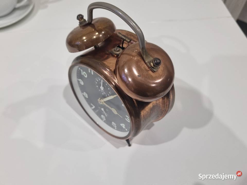 Budzik Stary PETER miedziany mechaniczny Solnica