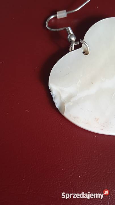 KOLCZYKI Z NATURALNEJ MASY PERŁOWEJ wielkopolskie