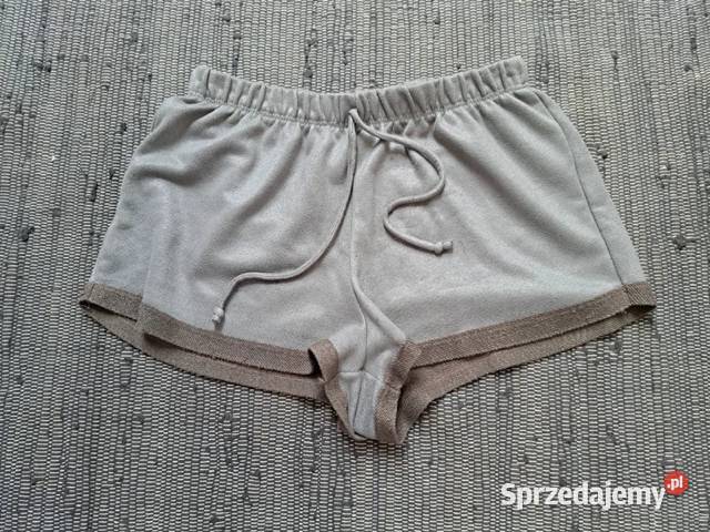 Spodenki domowe w kolorze taupe wygoda i styl XS pomorskie Trąbki Wielkie