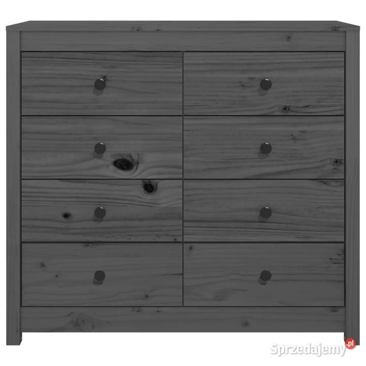 Komoda szary 100x40x90 lite drewno sosnowe