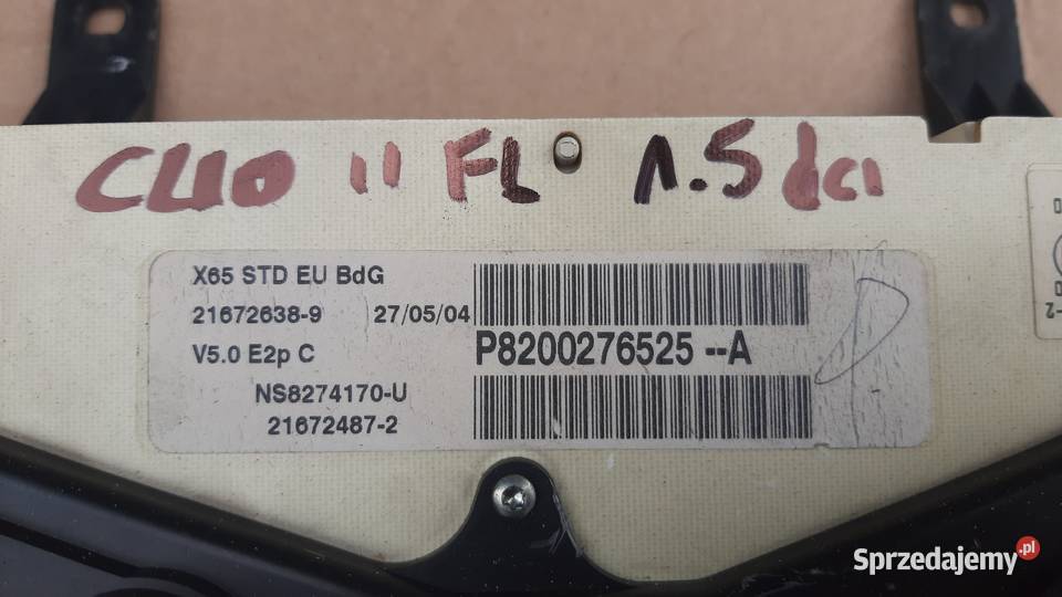 licznik renault clio II lift FL P8200276525A dolnośląskie