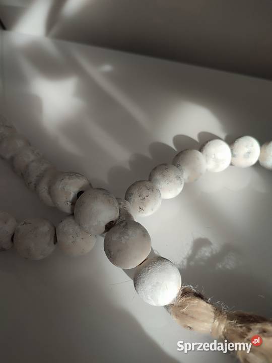 Girlanda z korali drewnianych boho vintage sprzedam