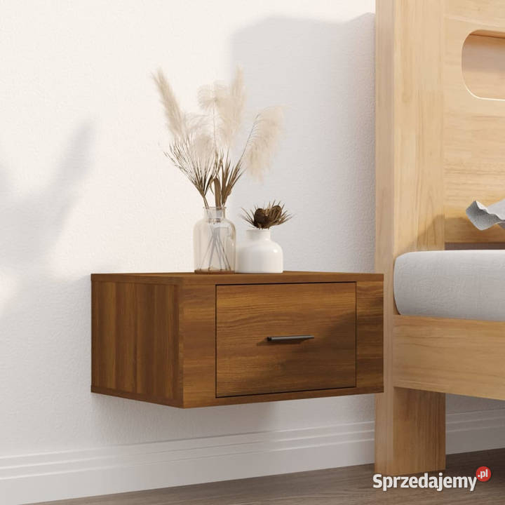 Wiszące szafki nocne 2 brązowy dąb 50x36x25 mazowieckie Warszawa