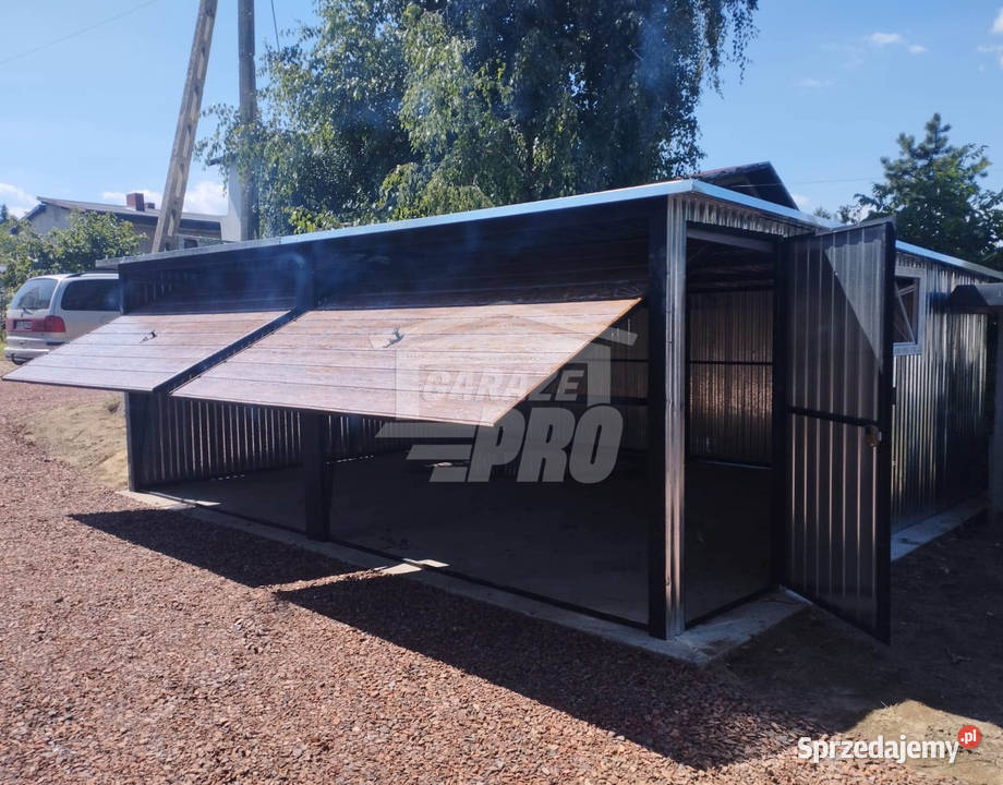 Garaz blaszany 6x6 2x Brama ocynk pod ocieplenie świętokrzyskie Ostrowiec Świętokrzyski