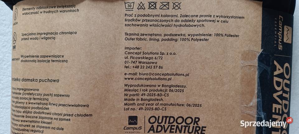 CAMPUS Essential kamizelka damska puchowa Bez wzoru warmińsko-mazurskie