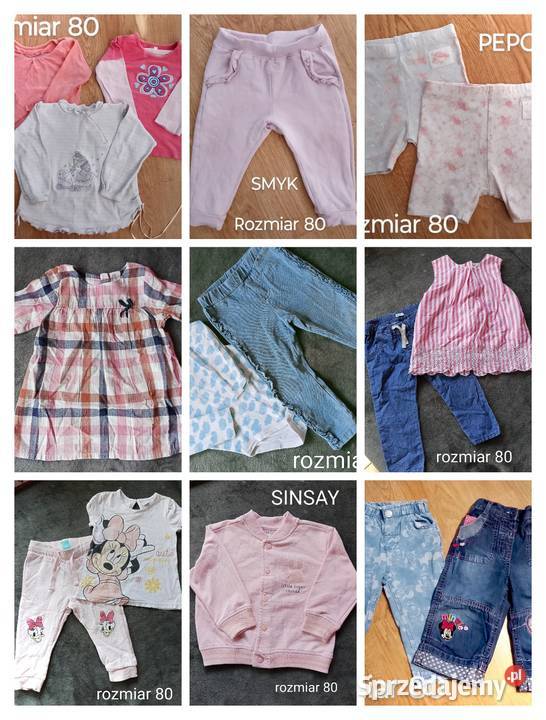 Mega paka ubranek dziewczęcych rozmiar 80 Nysa