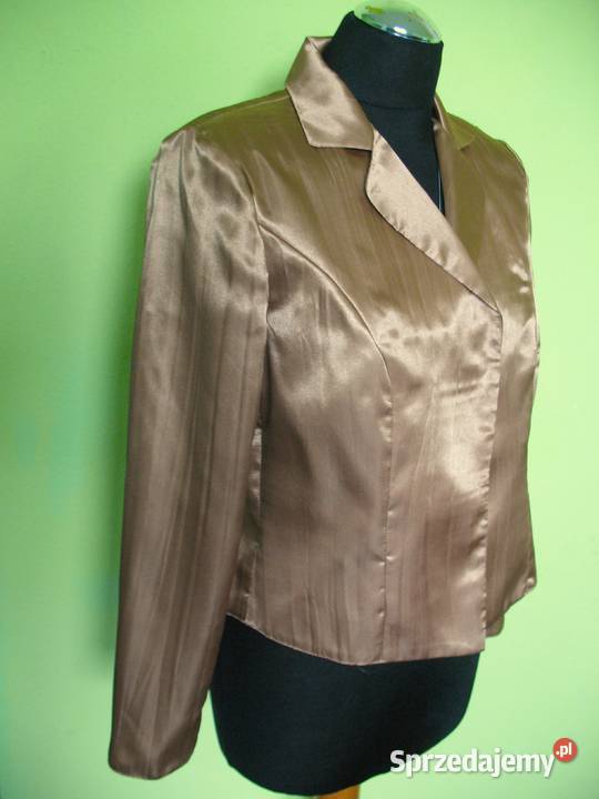 Żakiet beżowy marynarka 38 M biust 100