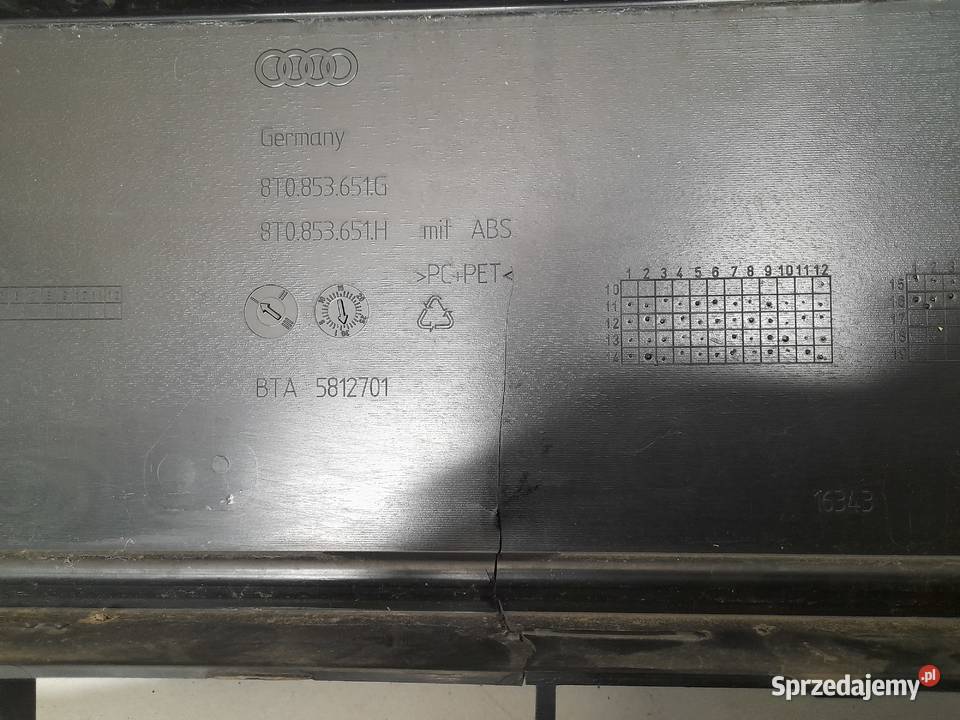 AUDI A5 ATRAPA CHŁODNICY GRILL 8T0853651G Atrapy