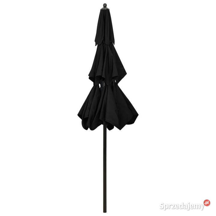 3poziomowy parasol na aluminiowym słupku czarny Warszawa