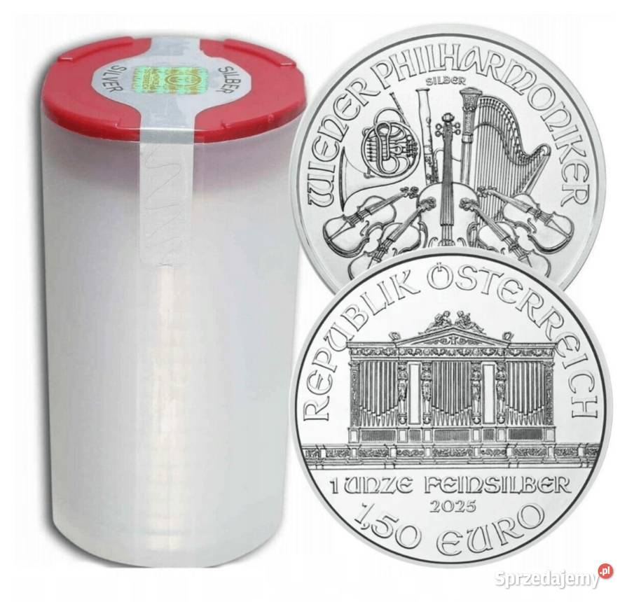 Tuby 20 sztuk srebrne monety 1oz Filharmonik dolnośląskie Wrocław