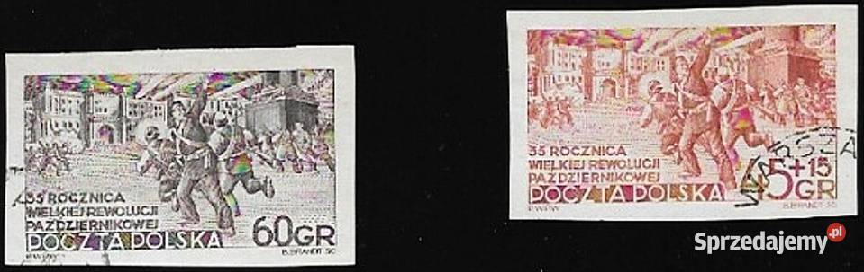 POLSKA 1952 641A 642A kompletna seria cięta Człuchów