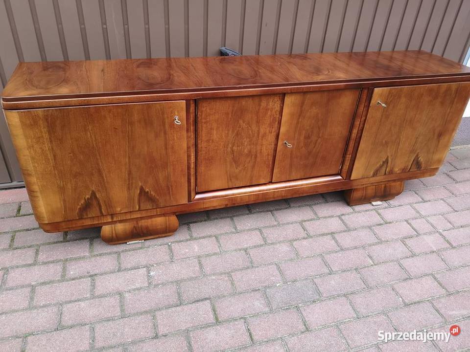 Komoda Niska ARTDECO RTV Orzech 186 Stara Antyk Swarzędz