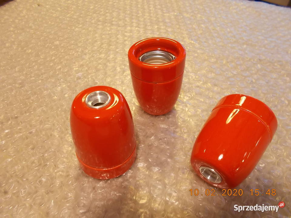 OPRAWKA PORCELANOWA CZERWONA E27 styl LOFT PAJĄK Warszawa sprzedam