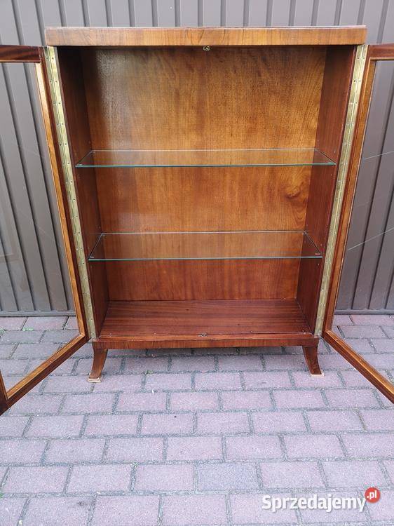 Witryna Biblioteka ARTDECO Orzech Stara Antyk