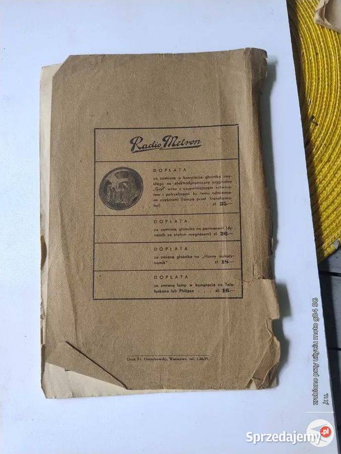 Śląska Trójka opis aparatu sysKZLewickiego 1935 Serock