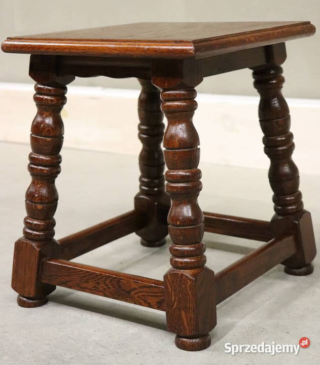 Piękny Stary Zydelek Taboret Stolik Kwietnik Meble