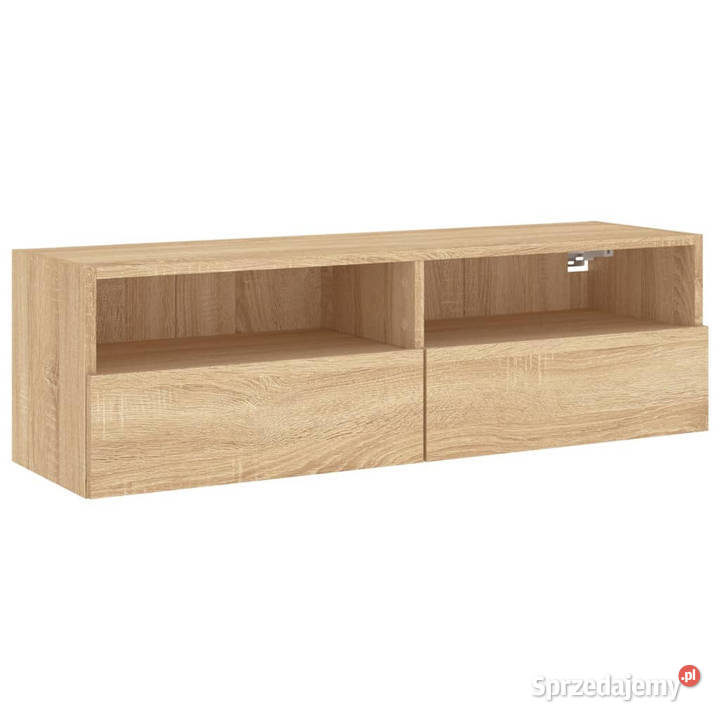 Ścienna szafka TV dąb sonoma 100x30x30 WM836886 mazowieckie Warszawa